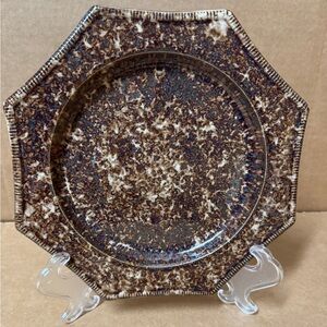 Metropolitan Museum Of Art Reproduction Whieldon Tortoise Spongeware Plate